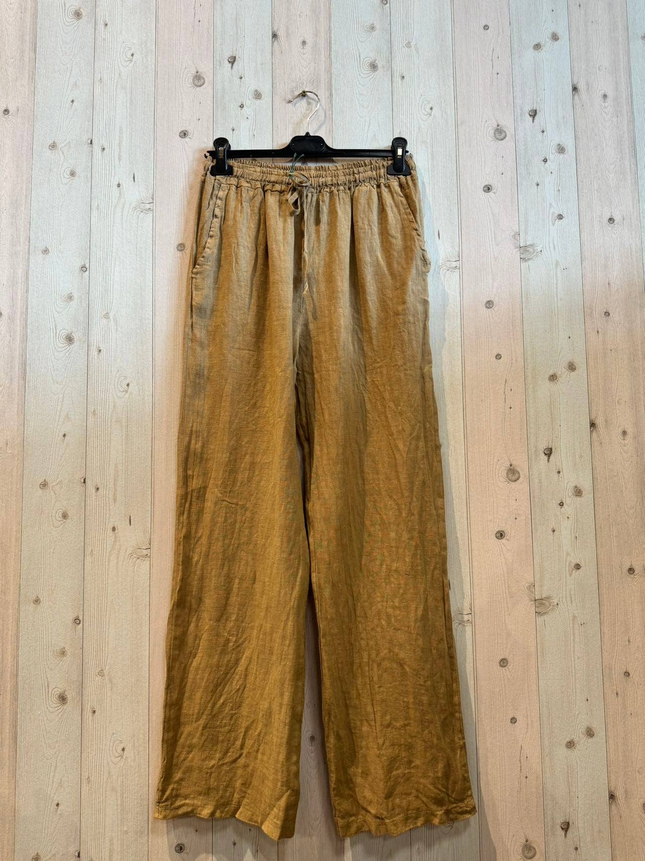 Basic Straight Leg Italian Linen Pants
