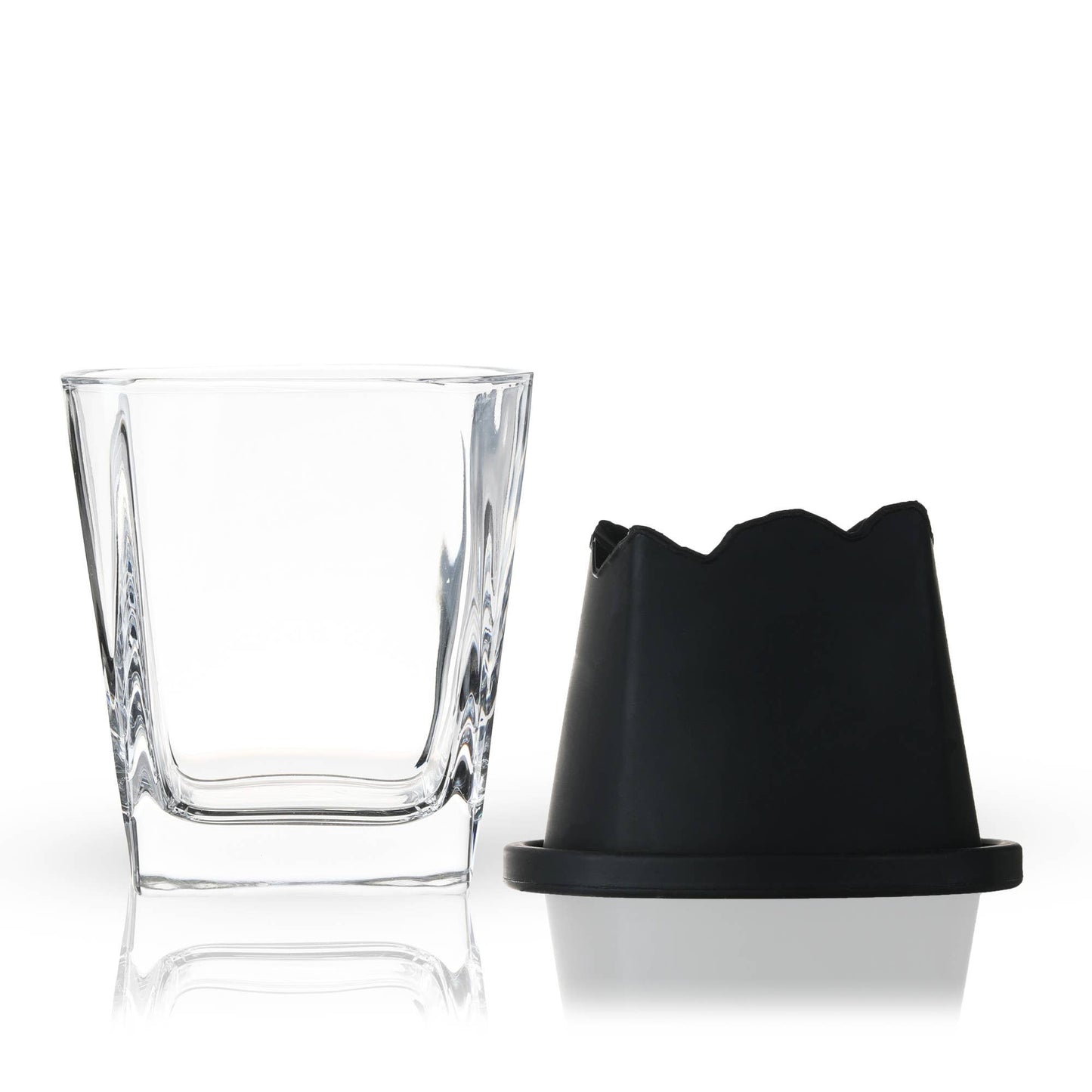Viski Glacier Rocks® Mountain Ice Mold and Crystal Whiskey Glass - Perfect Men’s Gift!