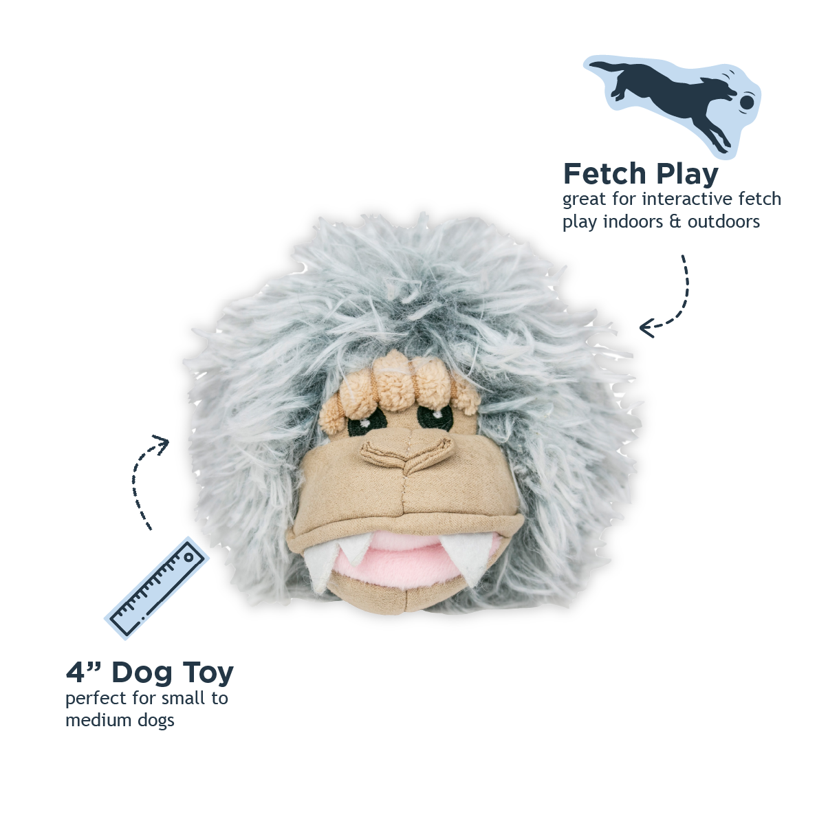 Yeti 2-in-1 Fetch Ball Eco Dog Toy