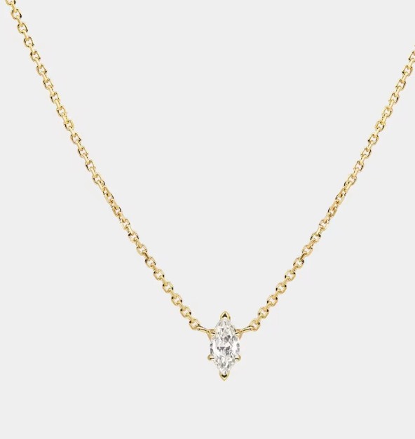 Solitaire Collection- Steel 14K gold - Layering Necklace 