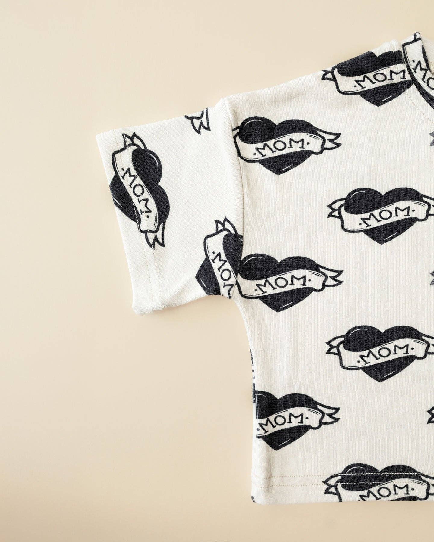 Kids Cotton Shorts Set | Mom tattoo