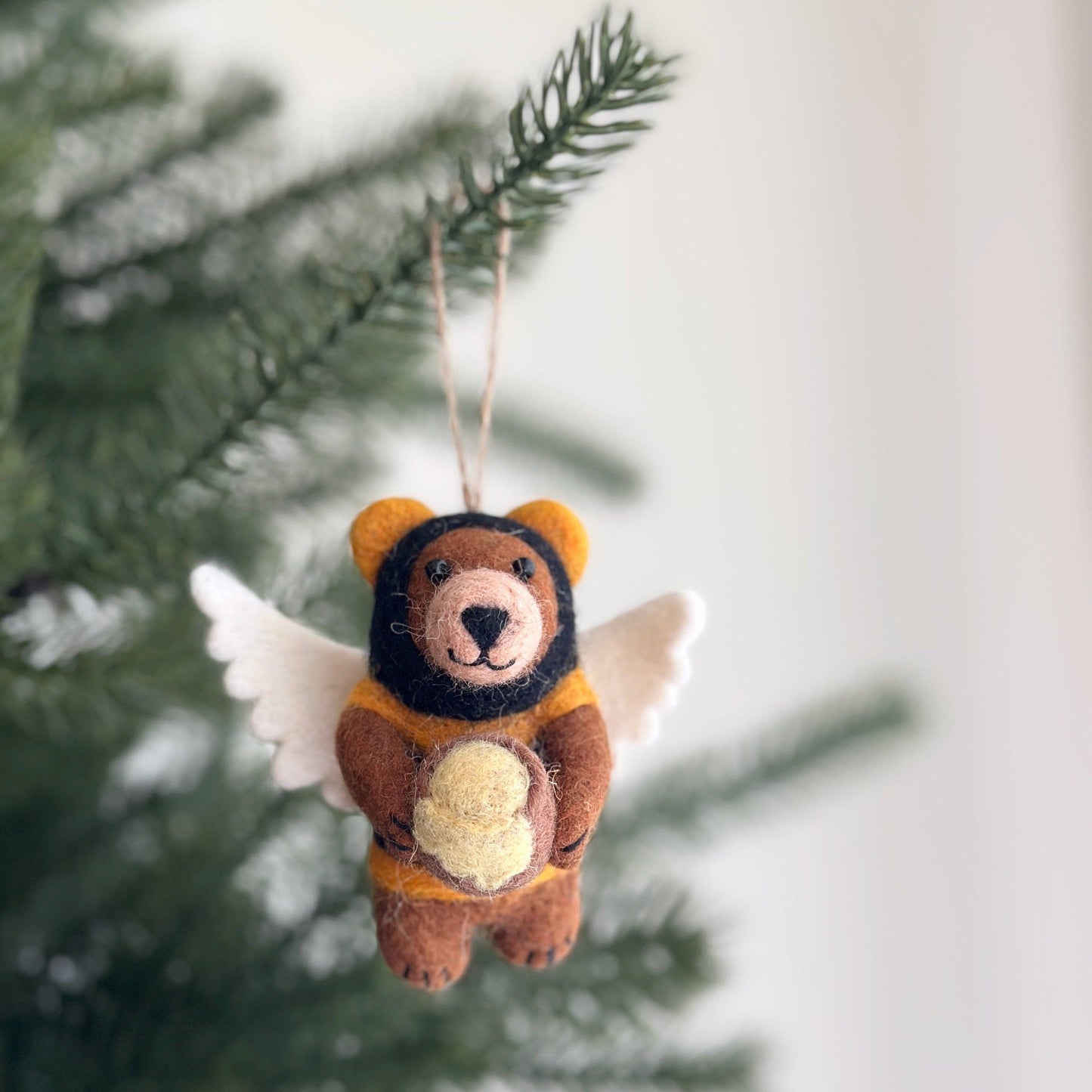 Handmade Felt Bear Ornament