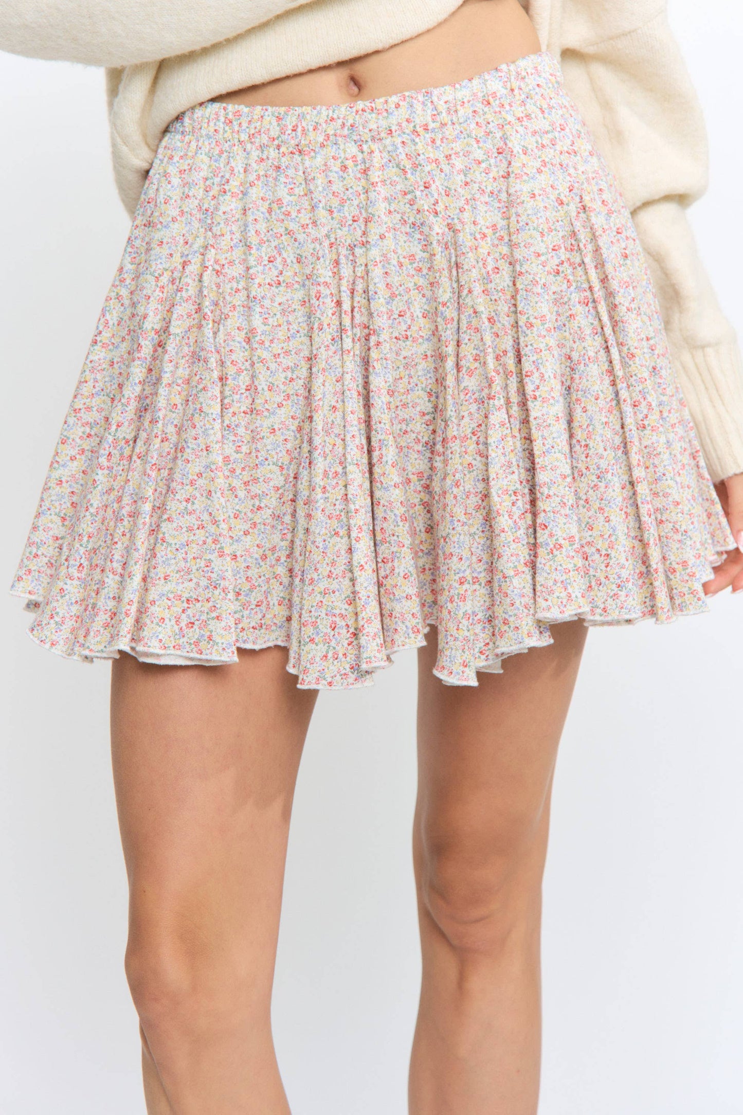 Floral Flirty Summer Mini Skirt