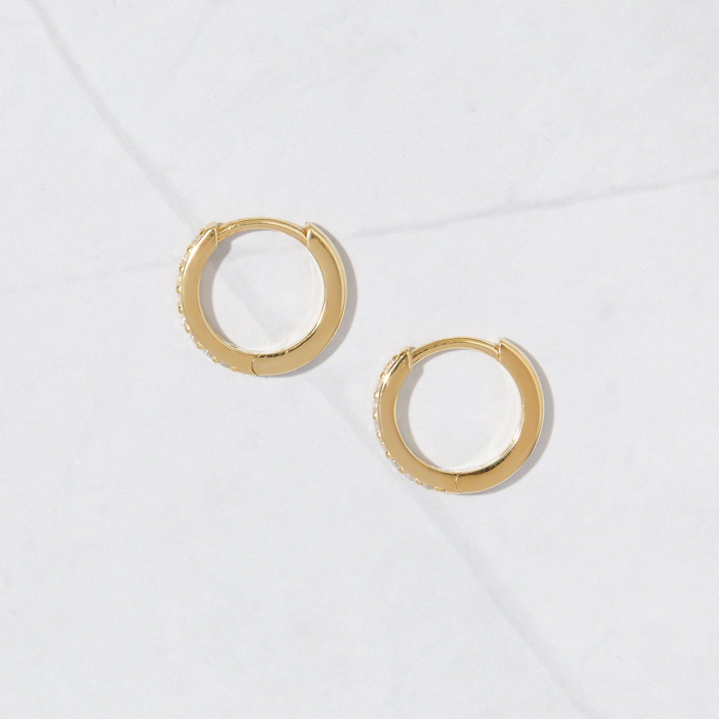 Studded Gold & Silver Huggies