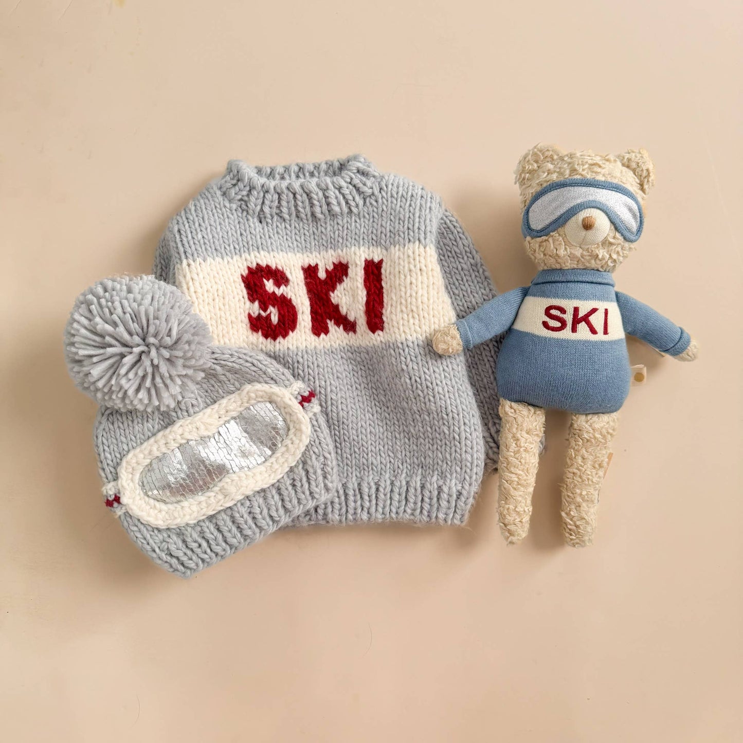 Plush Ski Bear - An Ecofriendly Stuffy - Perfect Baby Shower Gift, Kids Toy, Holiday Gift