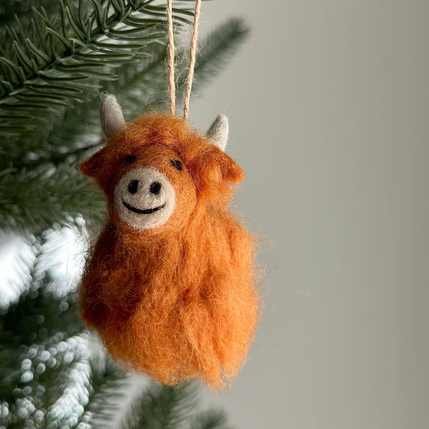 Felt Highland Cow Ornament
